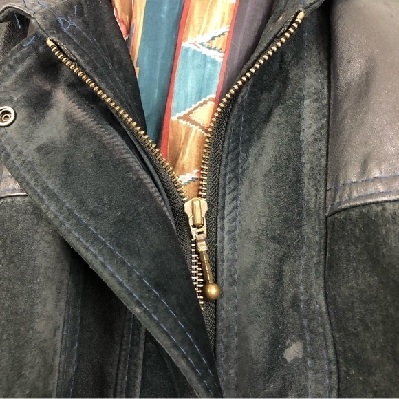 Vintage oscar leopold leather suede drawstring waist western bohemian 90s jacket - Picture 3 of 14